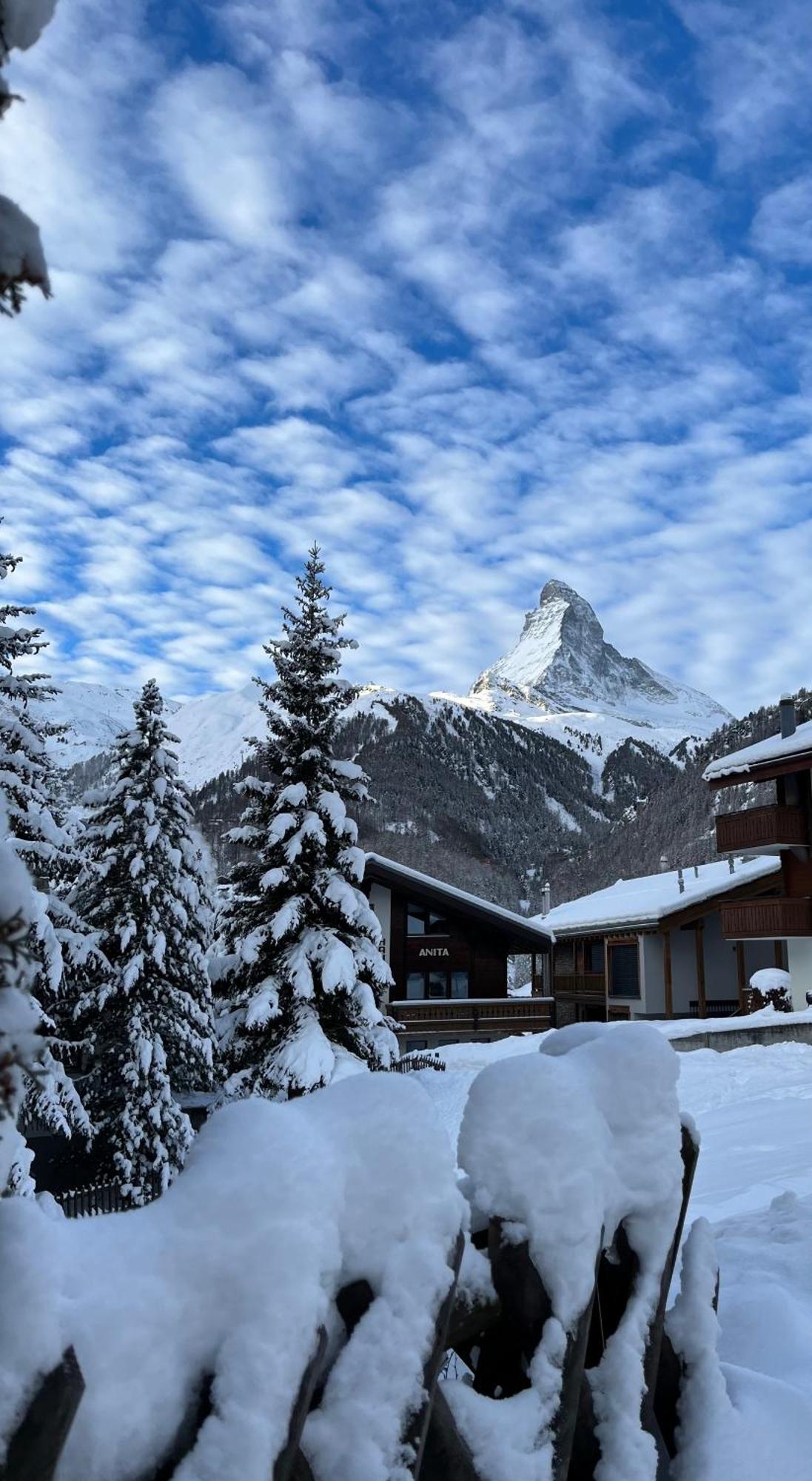 Ferienwohnung Studio Haus Anita Zermatt Exterior foto